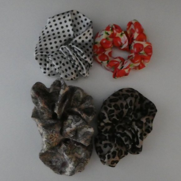 SET OF 10 | Hair Scrunchie Collection | Various Patterns and Colors - Picture 3 of 4